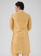 Art Silk Golden Color Nehru Jacket